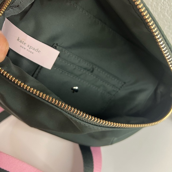 Kate Spade Dark Green Bag with Pink and Black Strap - Picture 6 of 6